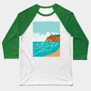 Del Mar Rivermouth in Orange County California WPA Poster Art Baseball T-Shirt